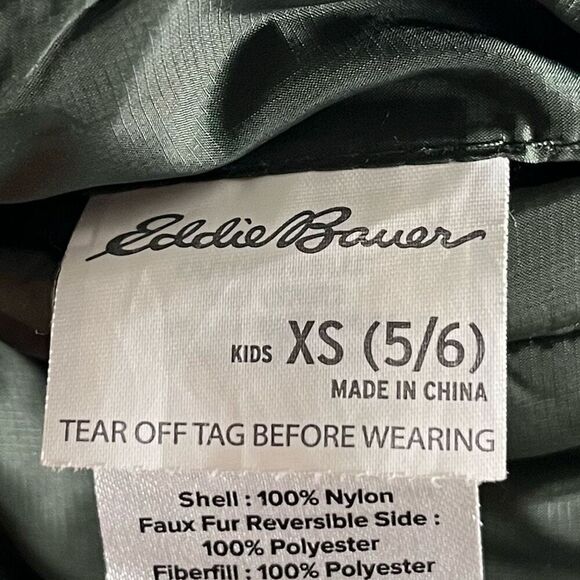 Eddie Bauer Kids Deer Harbor Reversible Hooded Jacket Size XS 5/6 - Picture 9 of 11